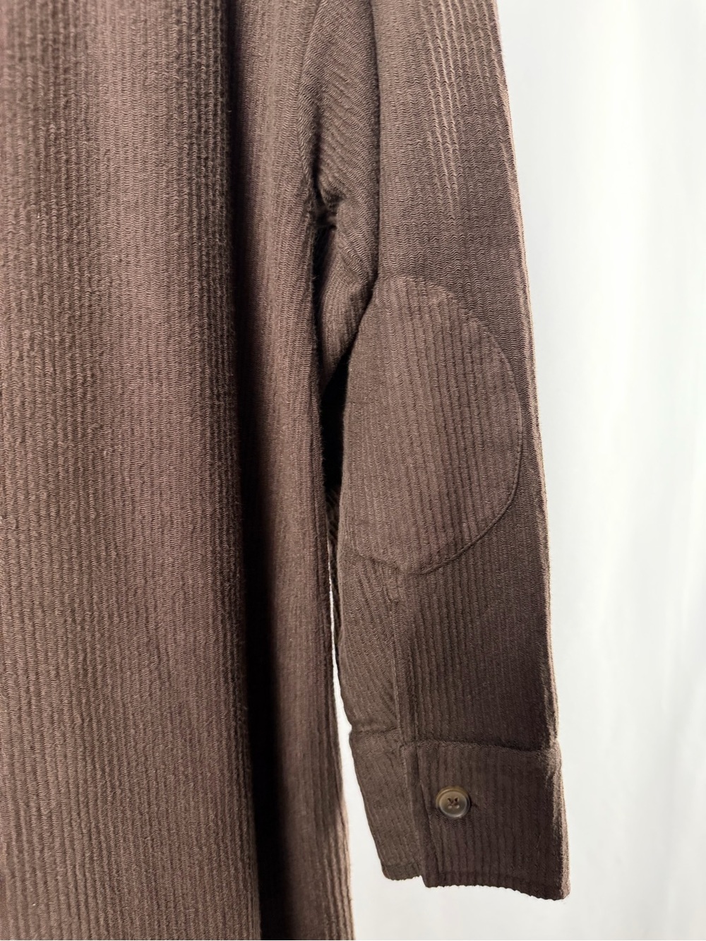 Anthropologie Pilcro Button-Front Utility Shirt Duster Shacket Jacket Brown - Picture 7 of 10